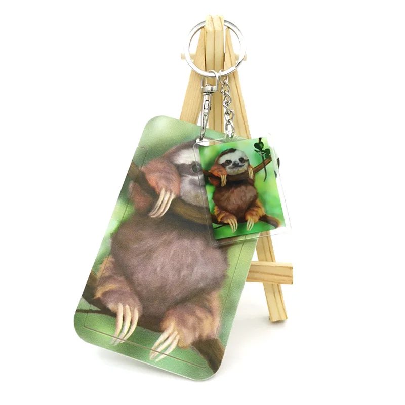 

Sloth Feather Acrylic key pendant cute cartoon animal girl key chain bag decorative pendant small