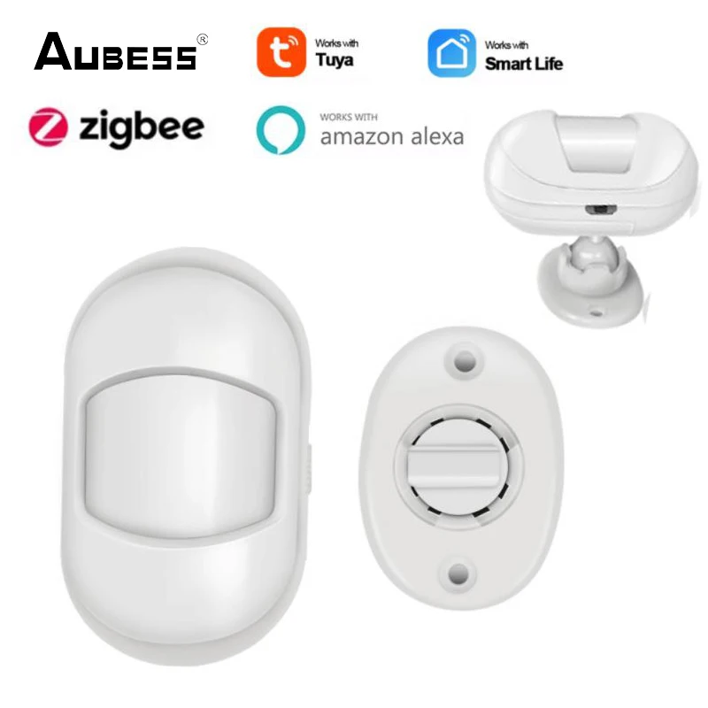 

Датчик движения Aubess, умный датчик человеческого тела, движение ZigBee, беспроводное соединение, для умного дома, для Alexa Google