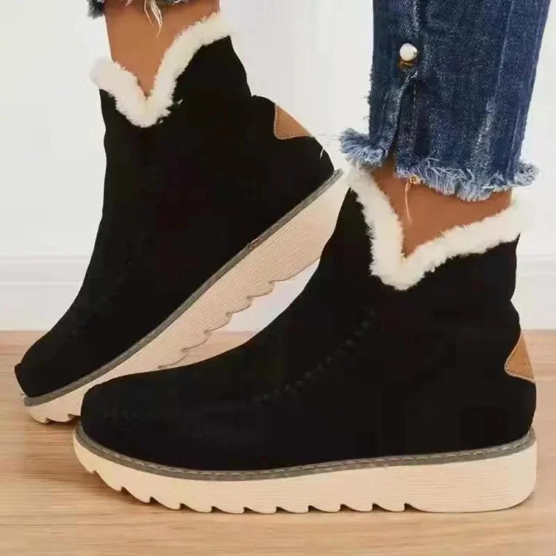 

Женские зимние ботинки 2022, модная повседневная теплая обувь для женщин, удобные женские ботильоны без застежки, обувь Botas De Mujer