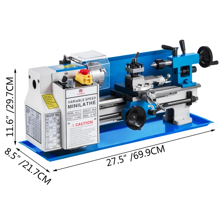 

Hot Sale 550W High Precision Metal Mini Turning Lathe Machine 220V Manual Lathe Good Quality Fast Delivery Free After-sales