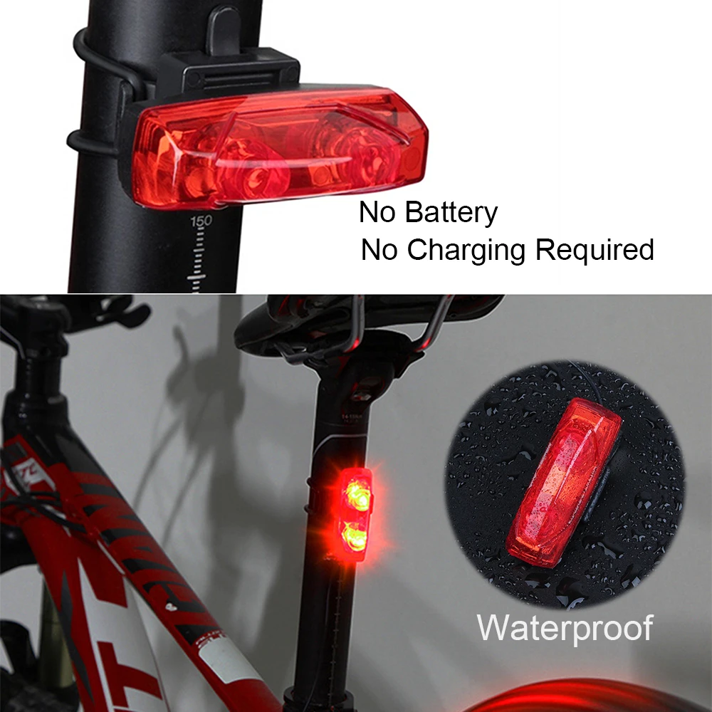 

Bicycle Tail Light Waterproof No Charging Required Safty Warning Lamp Bike Taillight for Night Riding