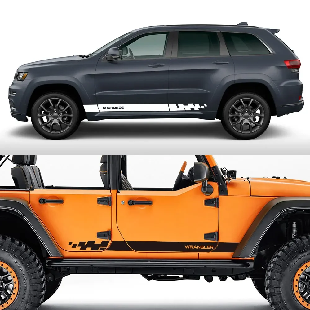 2 шт. автомобильные виниловые наклейки для Jeep Renegade Wrangler JK JL Cherokee Patriot Trail Hawk Compass