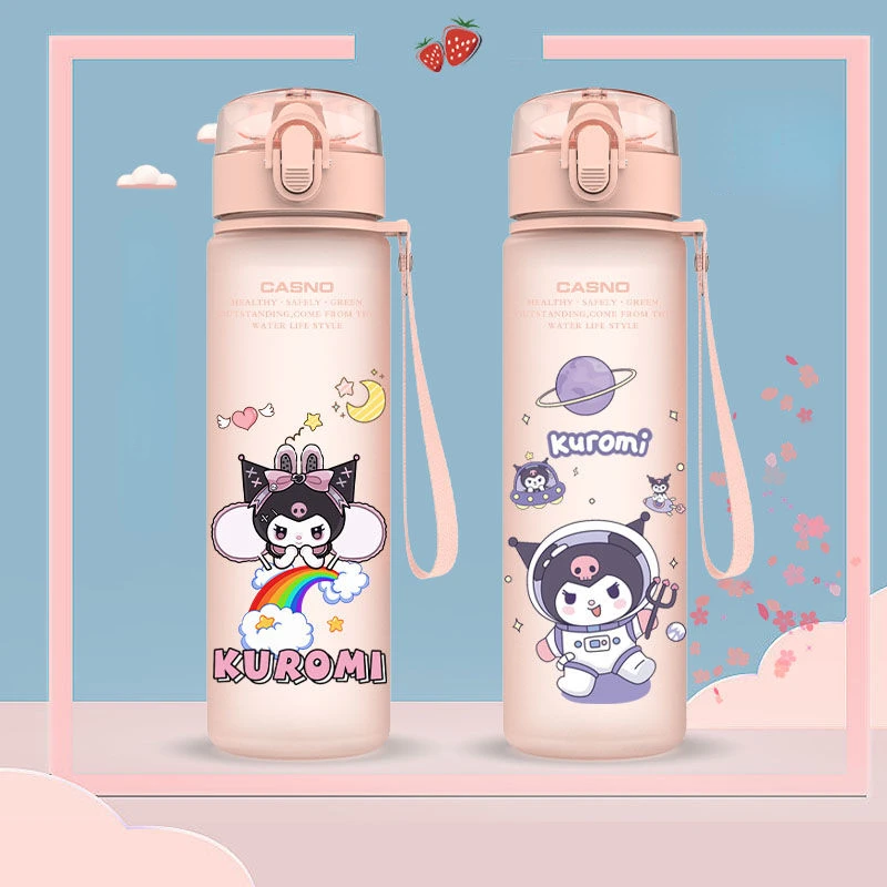 

Детская портативная пластиковая чашка для воды Sanrio Kuromi, 560 мл