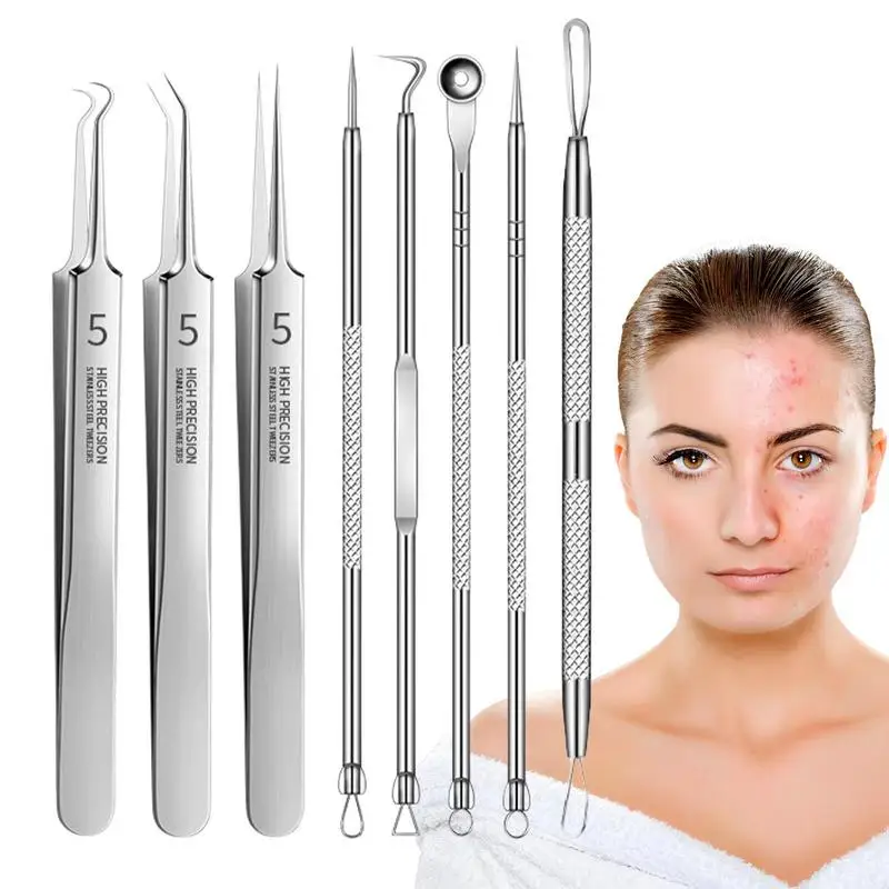 

Blackhead Remover Tools Pimple Popper Tool Kit Professional Blackhead Extractor Set For RemovingWhitehead Pimple Acne Comdone