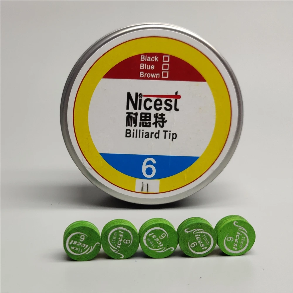 Наконечники для снукера, 11 мм, лучший наконечник, 5 наконечников, 6 ламинированных слоев кожи, средний жесткий, сделано в Китае, аксессуары для снукера и бильярда