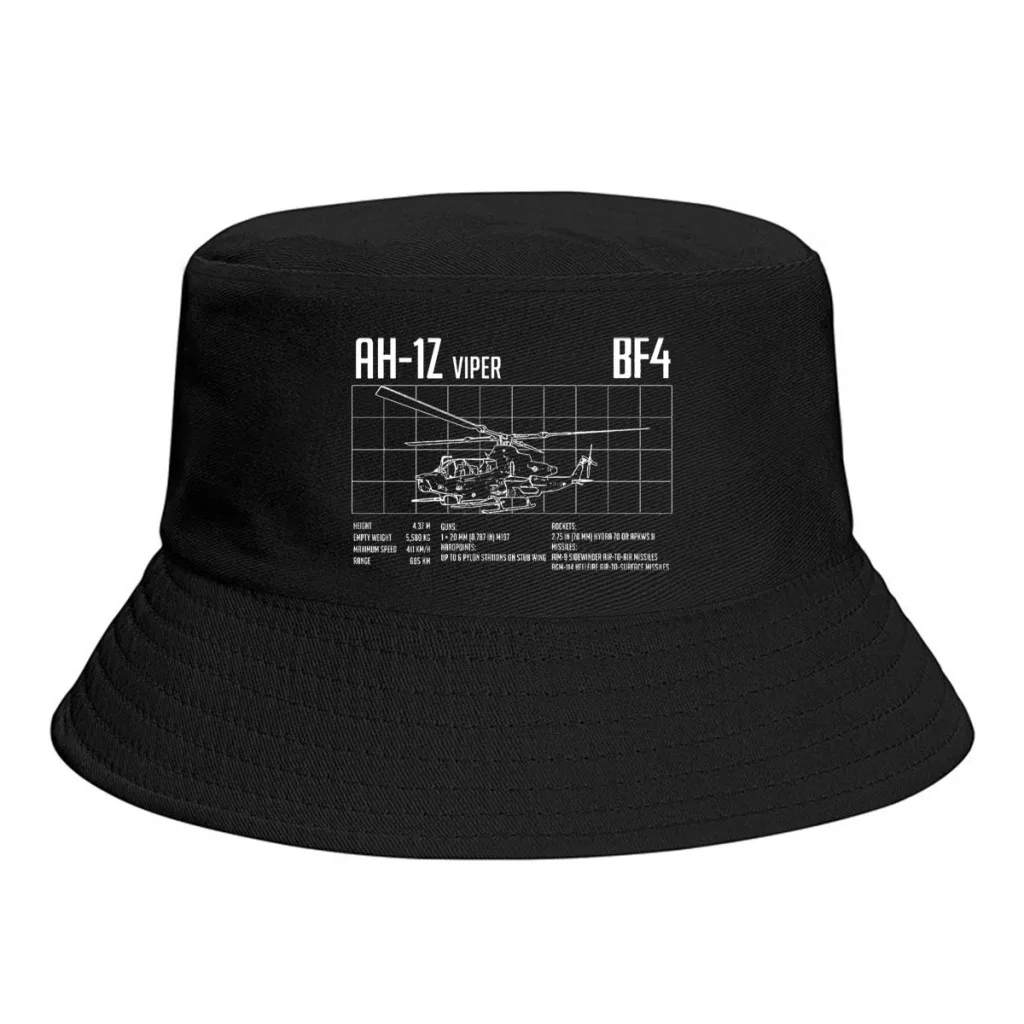 

New Unisex Polyester BF4 AH 1Z VIPER Bucket Hats Sunscreen Panama Gorros Battlefield Military Shooting Game Men Fisherman Hat