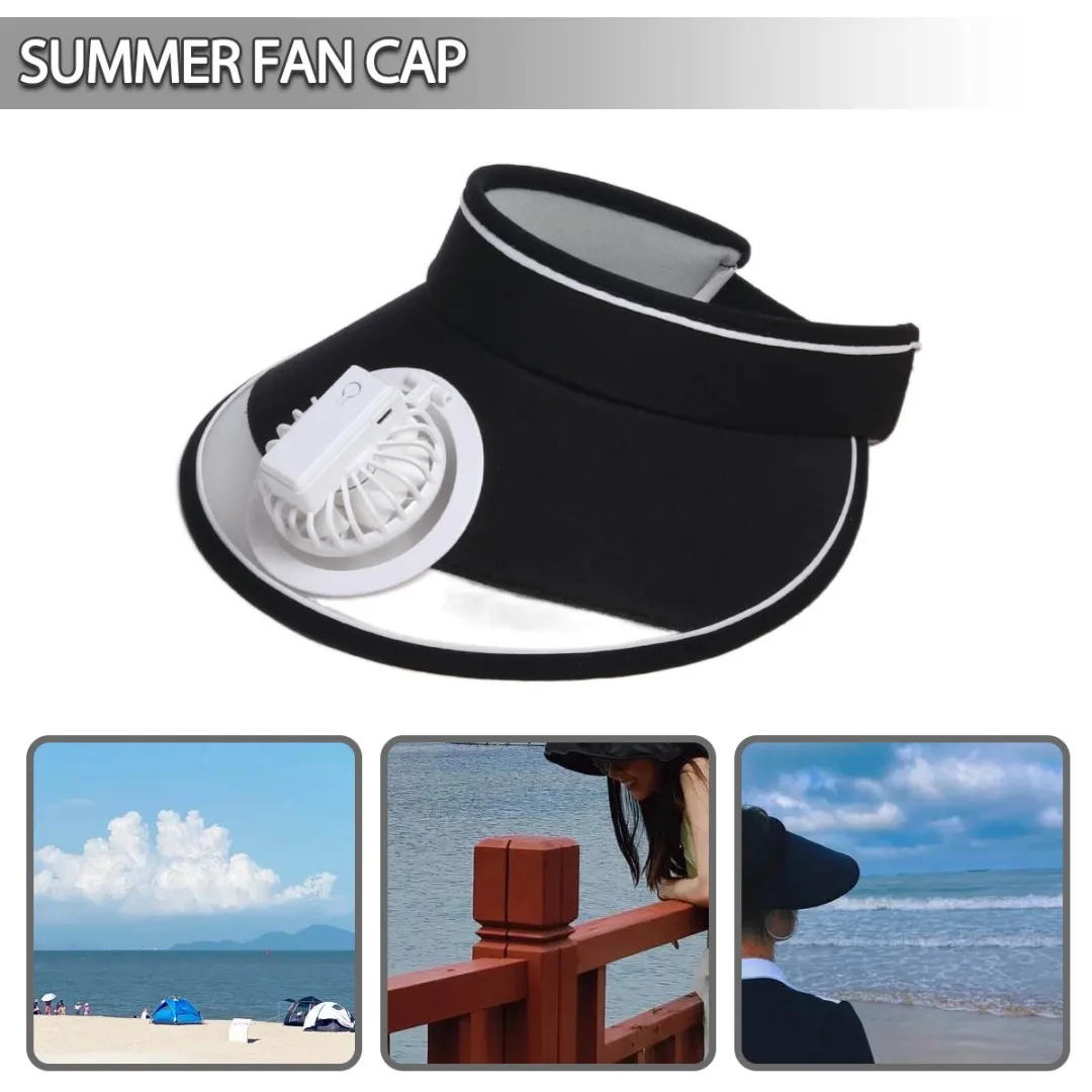 

1pc Multicolor USB Rechargeable Summer Fan Cooling Cap Children Outdoor Fans Inserted Sun Empty Top Caps