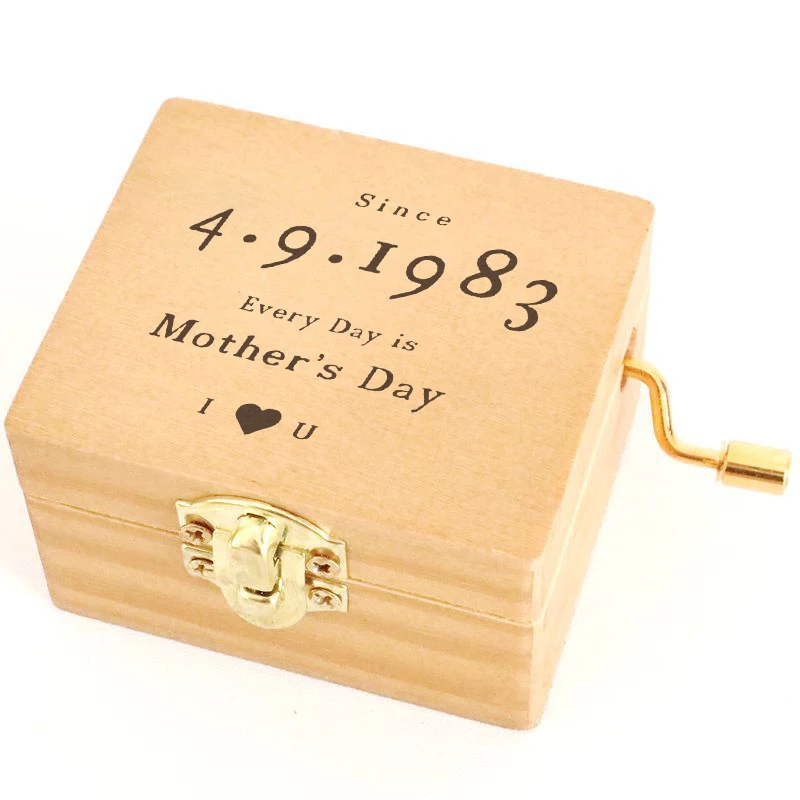 Father's Day Personalized Music Box Colors on Basswood Music Available Custom Engraved Loving Notes Music Box