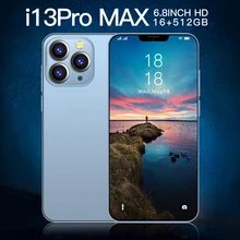 Global Version i13 Pro Max 5G Smartphone Unlocked Mobile Phones 6.8 HD 6800mAh Android 11 16GB+512GB Celular 10 Core Cell phone