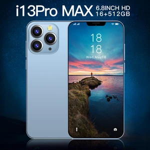 global version i13 pro max 5g smartphone unlocked mobile phones 6 8 hd 6800mah android 11 16gb512gb celular 10 core cell phone free global shipping
