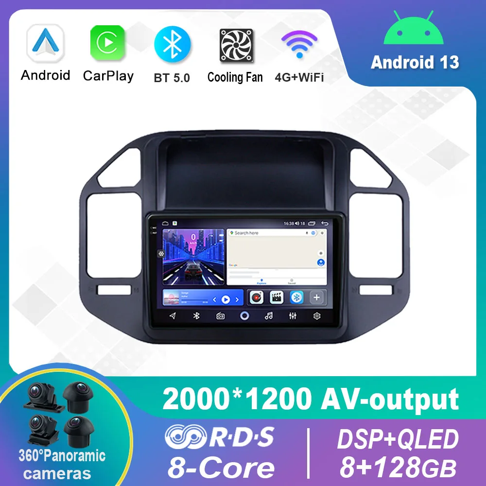 

Android 13.0 Car Radio Multimedia Video Player Navigation stereo For Mitsubishi Pajero V73 V68 2008 - 2011 GPS Carplay 4G WiFi