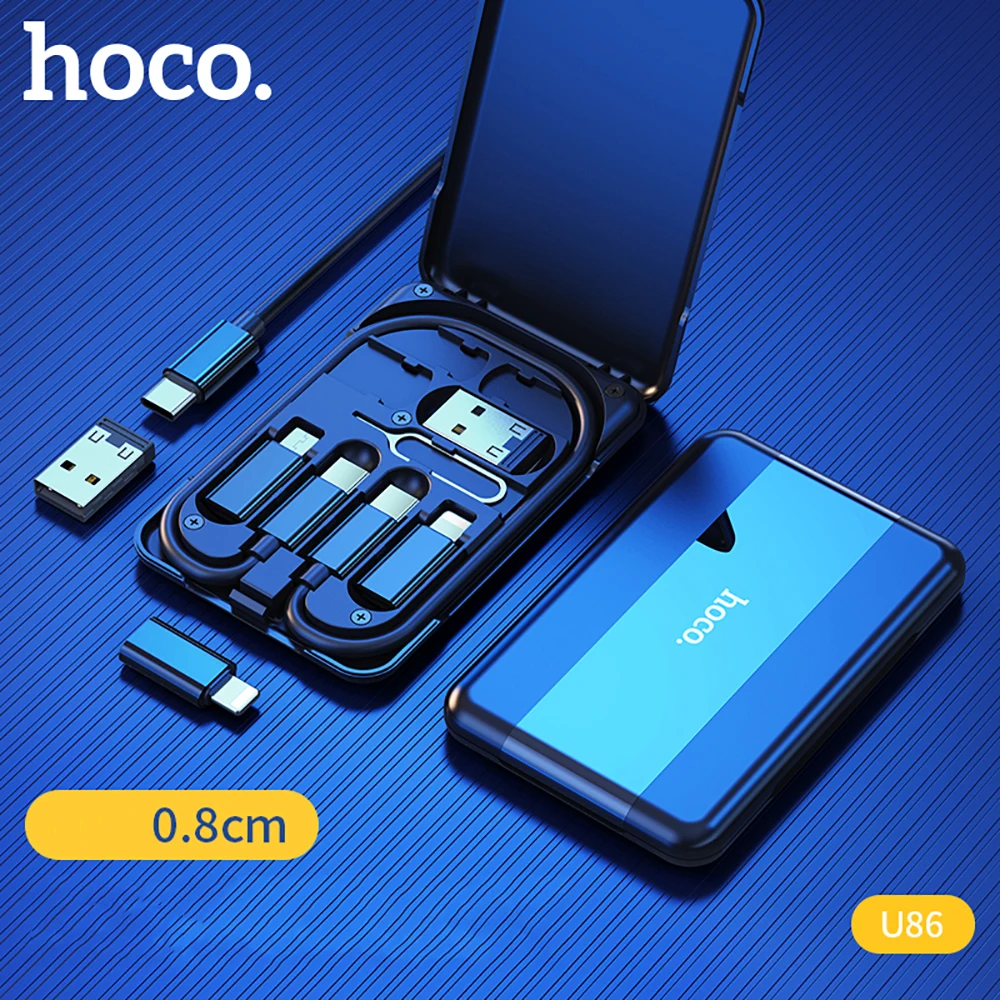 HOCO 4 in1 Type C Cable Charging Data With USB C to Micro Lightning For iPhone 14/13 Samsung S21 Xiaomi Mi 10