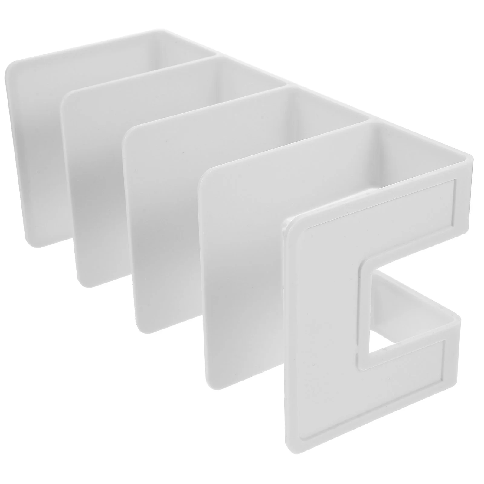 

4 Bookends Convenient Holders Plastic Office Bookcase Desktop Stands Tabletop Decor Multi-layer