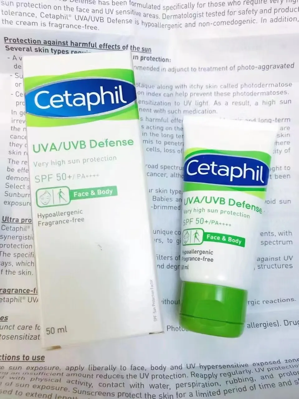 

Cetaphil Sunscreen UVA/UVB Defense Very High Sun Protection SPF 50+/PA++++ Sunscreen For Face & Body 50ml