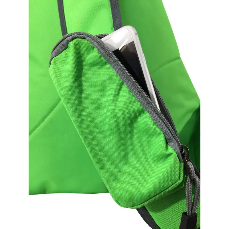 K-Cliffs 20 inch Uni-sex Reflective Sling Backpack Bright Green Student Bookbag Travel Daypack Safety