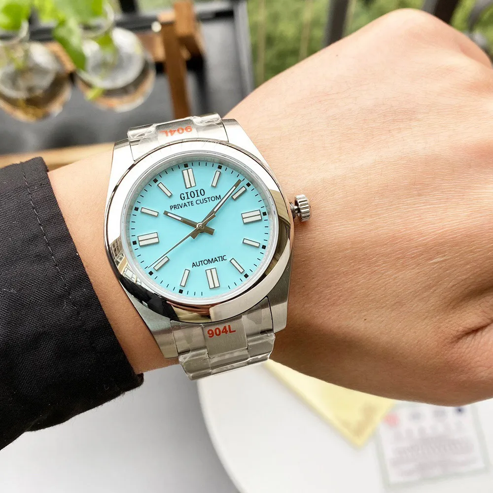 

Mens Womens Automatic Mechanical Watch Luminous Yellow Green