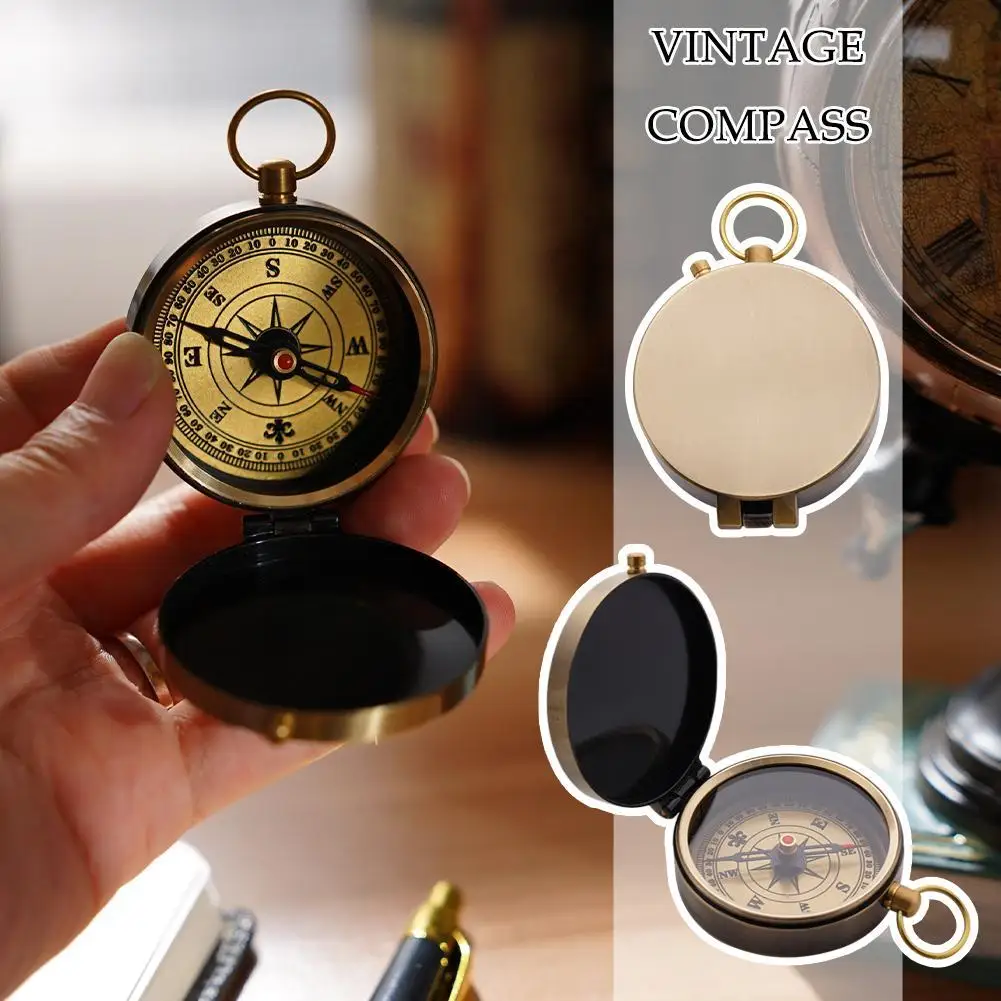 

Vintage Compass Small Zinc Alloy Copper Compass Camping Hiking Fishing Hunting Compass For Outdoor Adventures And Navigatio Z9U9