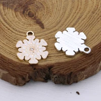 5pcs enamel crystal christmas snowflake charm pendant jewelry making bracelet necklace diy earrings accessories craft