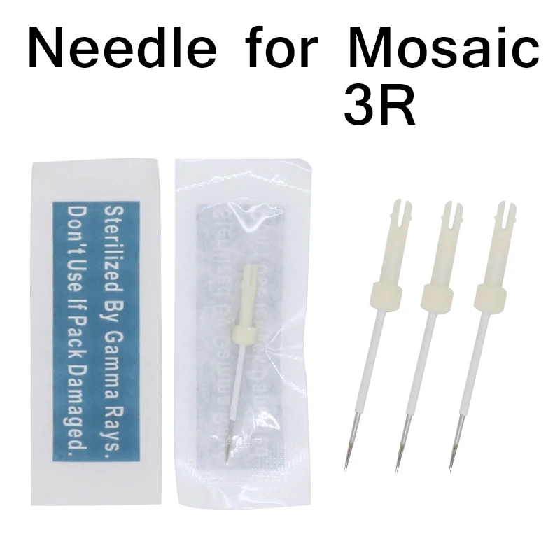 

50pcs Dermograph 1R Original USA Mosaic tattoo Machine pen Needle Agulhas 1 prong For Permanent Makeup Eyebrow & Lip
