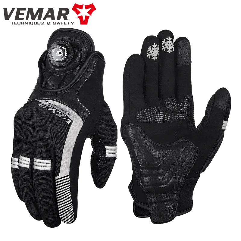 

Motorcycle riding gloves touch screen rotary button elastic adjustment motorcycle racing four seasons breathable gloves