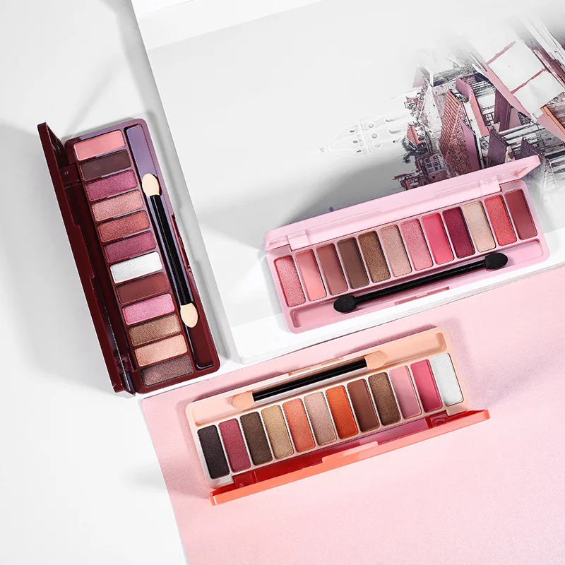 

12 color matte nude eye makeup earth color eyeshadow palette waterproof and not blooming natural girl eye cosmestics