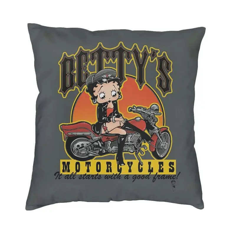 

Boop Bettys Motorcycles Pillow Covers for Sofa Cartoon Nordic Cushion Cover Car Pillowcase