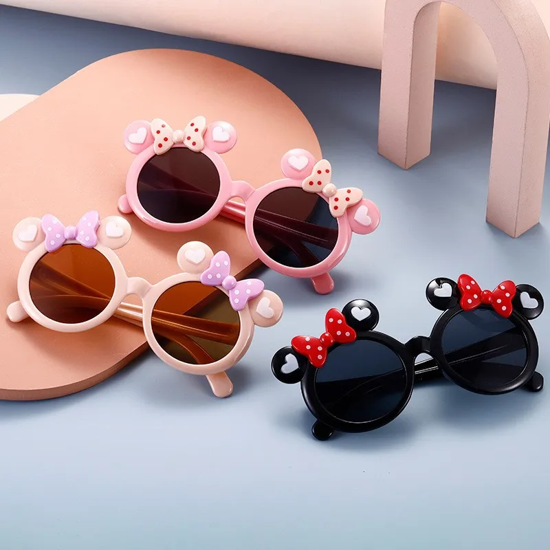 Новинка 2023 года детские солнцезащитные очки с милым рисунком UV400 для девочек