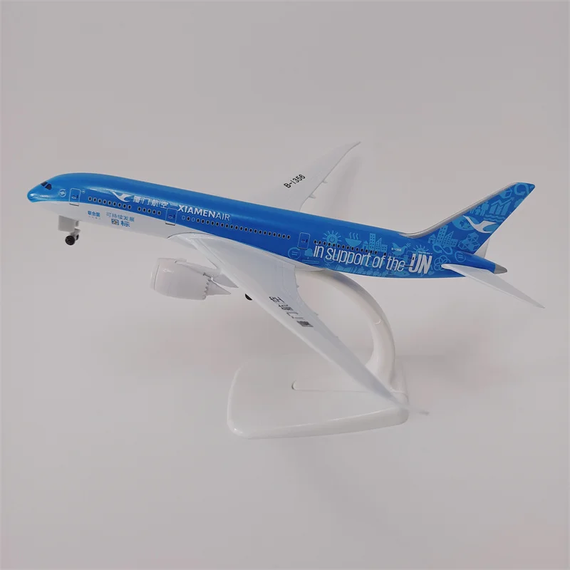 

20cm Alloy Metal Model CHINA XIAMEN IN SUPPORT OF THE UN Boeing B787 Airlines Airplane Model Diecast Air Plane Model Aircraft
