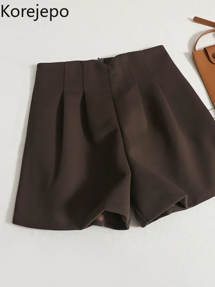 

Шорты-трапеции женские с завышенной талией, на осень/зиму