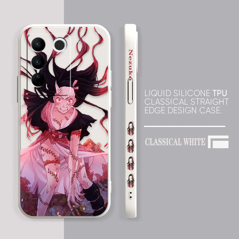 Case For VIVO S1 S5 S6 S7 S9 S9E S10 S12 S15 S16 S16E V19 V20 V21 V23 V25 V27 PRO 5G Case Funda Cqoue Shell Demon Slayer Nezuko