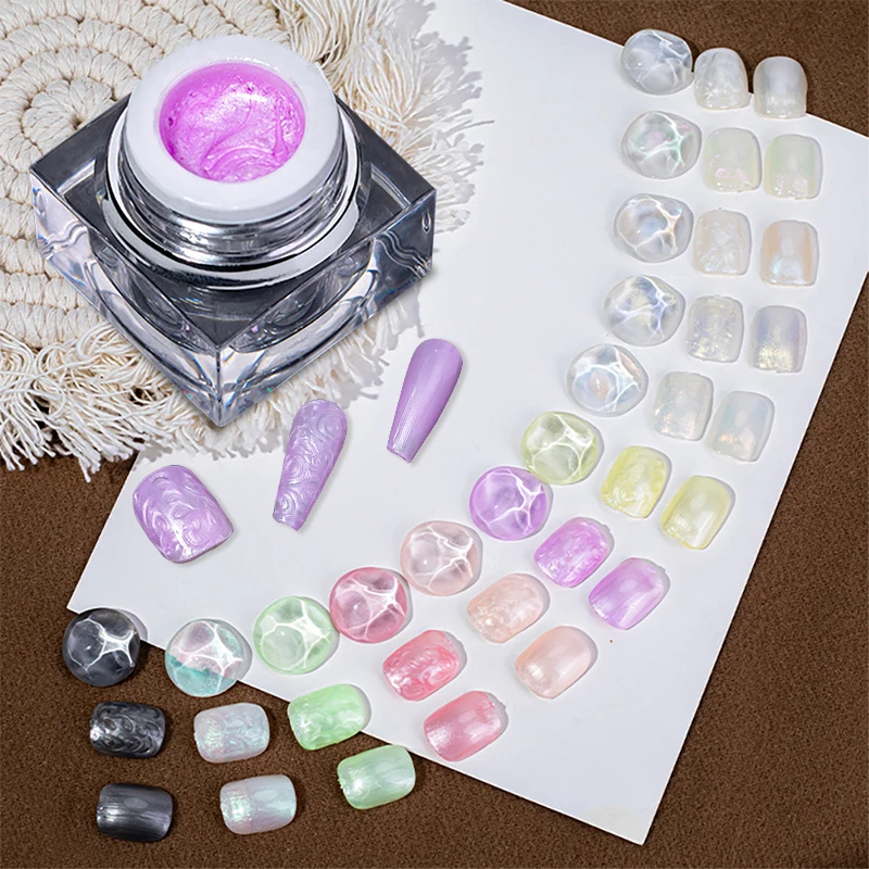 

15ml Thread Shell Nail Gel Polish Jelly Canned Solid Fine Flash Polarizing UV DIY Semi-Permanent Varnish Nail Glitter Gel TSLM1