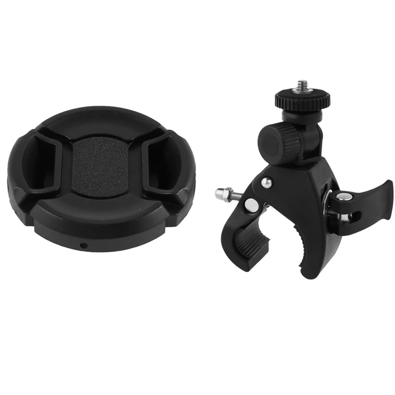 

1 Pcs 37Mm Center Pinch Front Lens Cap DSLR Camera & 1 Pcs Bicycle Bike Handlebar Seatpost Roll Bar Cage Mount Clamp