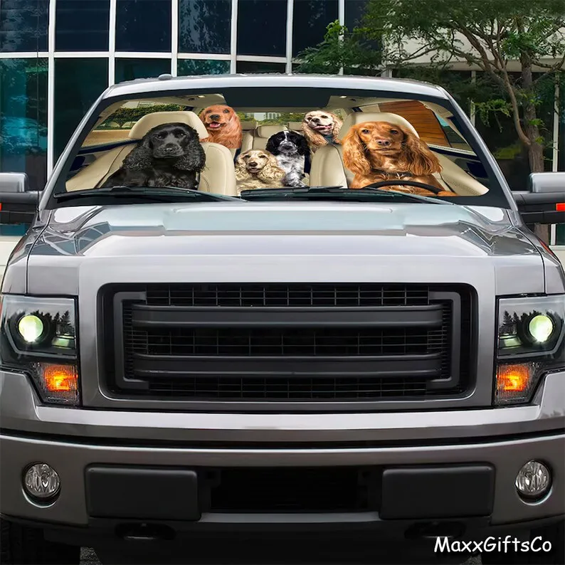 Кокер-спаниель автомобильный солнцезащитный козырек кокер-спаниель лобовое