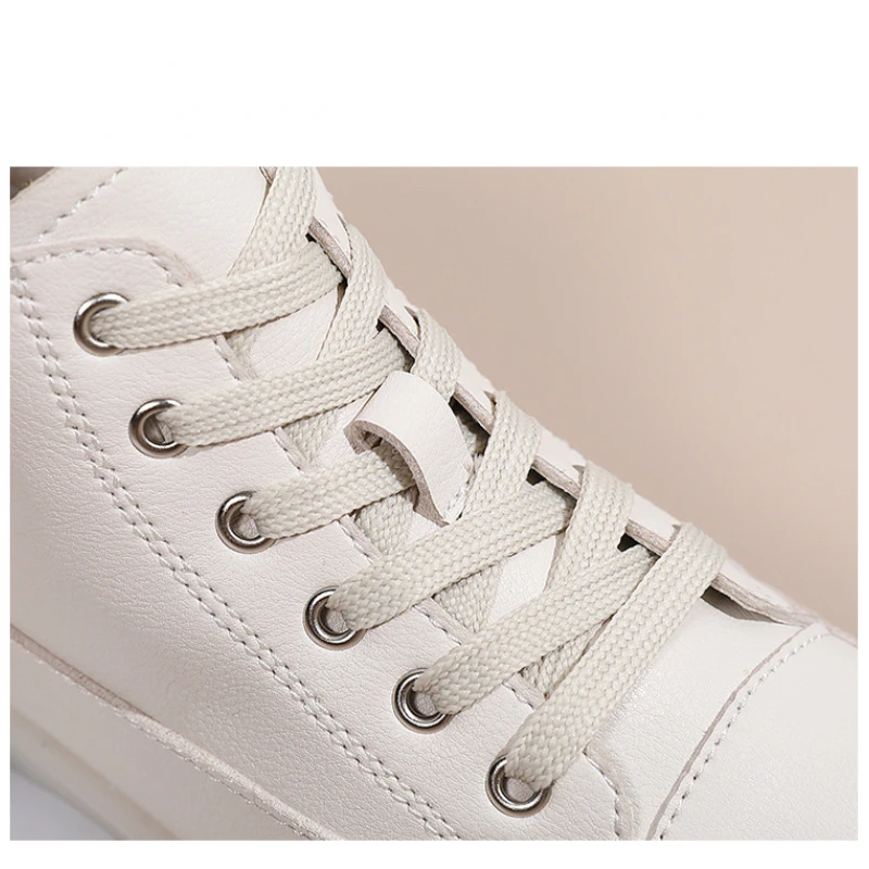 2022 New Women's Boots Fashion White Shoes Flat Soft Comfortable Leisure Sports Shoes All-match High-top Ankle Boots