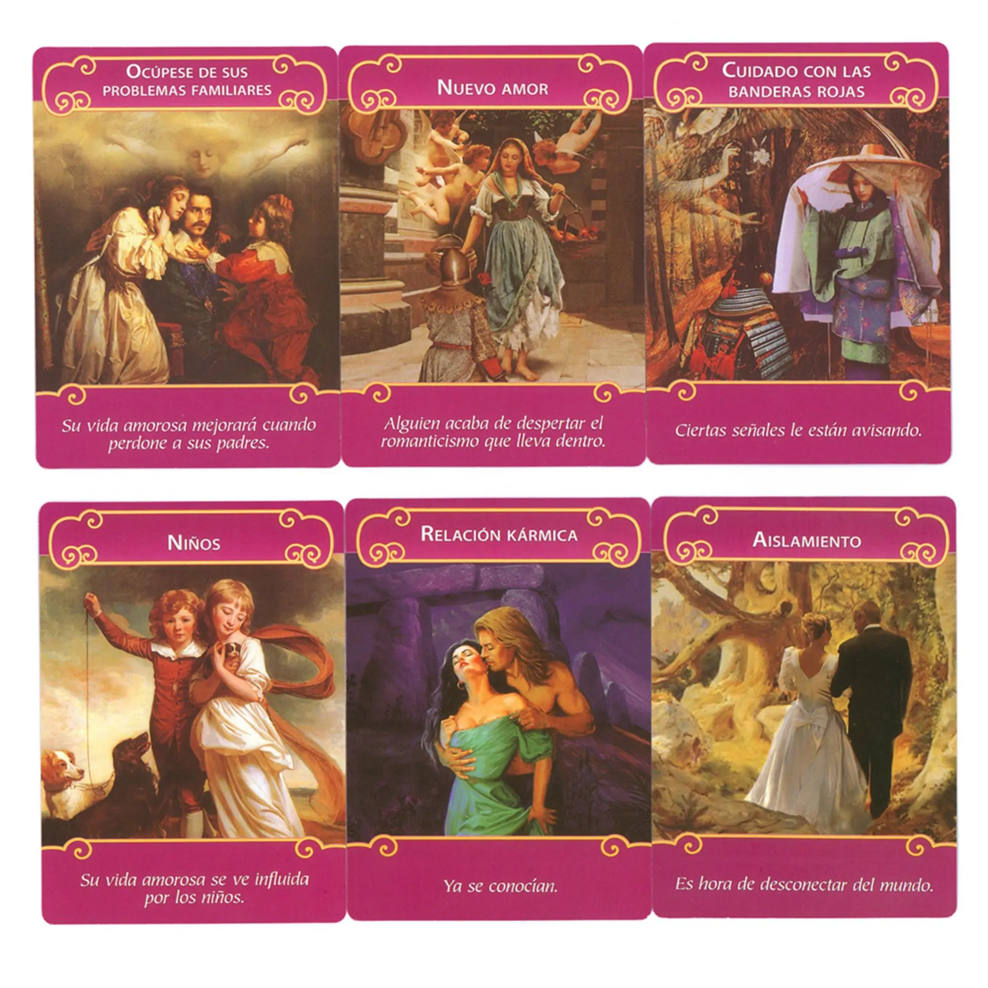 Лос-анджелес Дел Amor Español Oracle Card Box Романтические Ангелы Испанский Таро Для