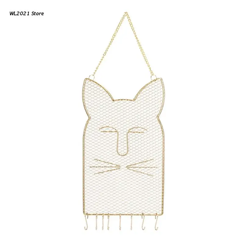 

Metal Ear Wall Hanging Jewelry Rack Creative Earring Necklace Ring Bracelet Display Holder Storage Bracket Wall Decoration