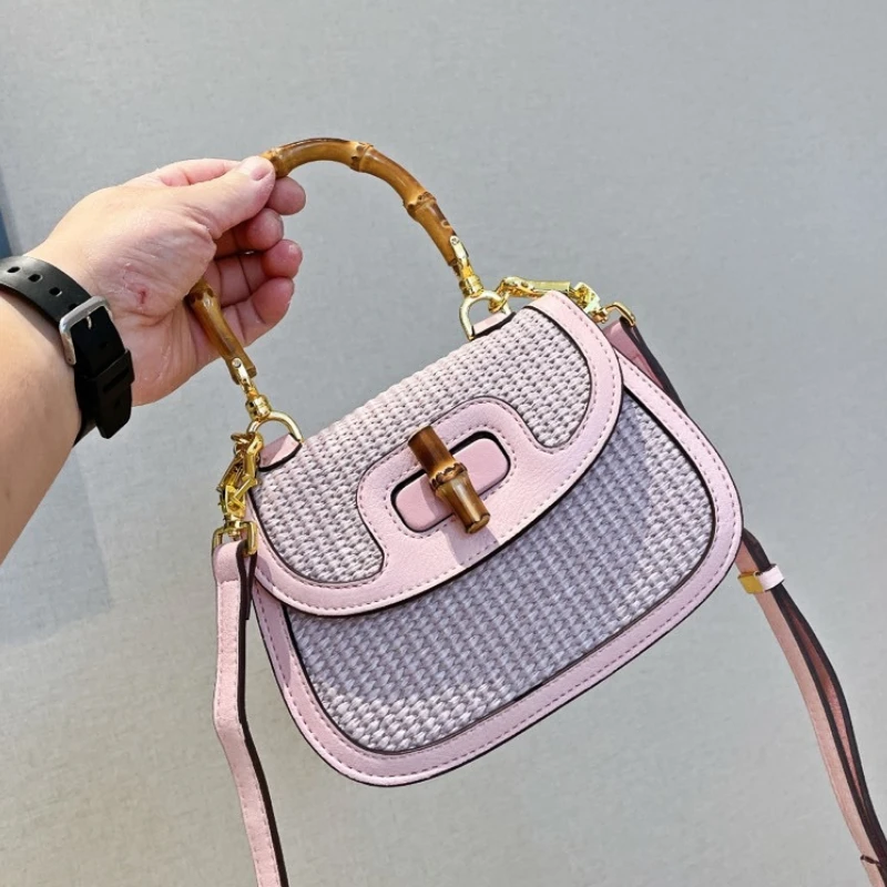 

Real Leather Handbags for Women 2022 Designer Luxury Bamboo Handle Handbags Tote Bag Sling Side Bag Shoulder Messenger Bag