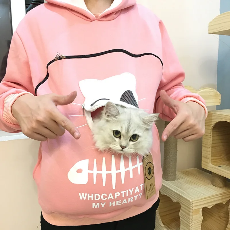 Cat Lovers Sweatshirt Hoodie Kangaroo Pouch Jacket 1