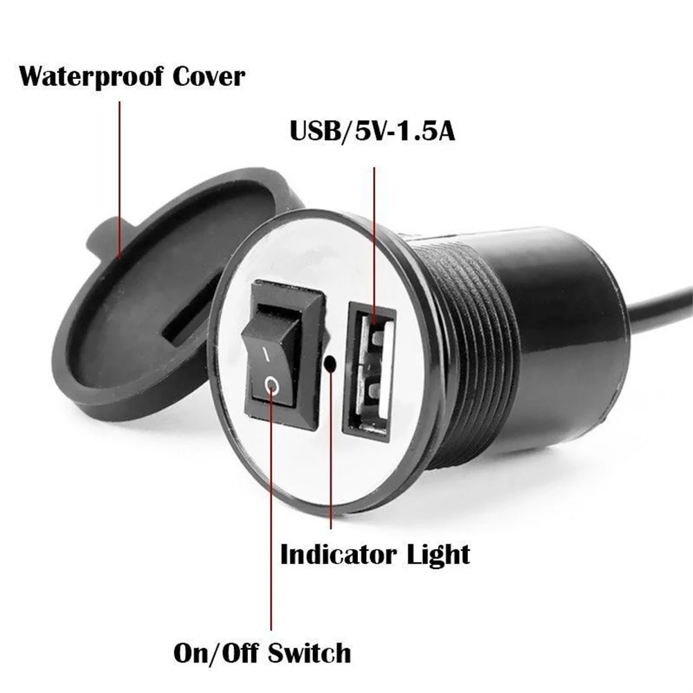 

Зарядное устройство USB для телефона, 12 В, 1,2 м