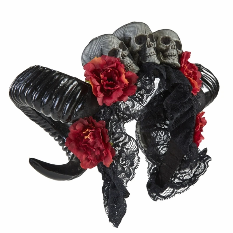 

Skull Headband Antelope Headband Halloween Horn Devil Horns Headband DropShip