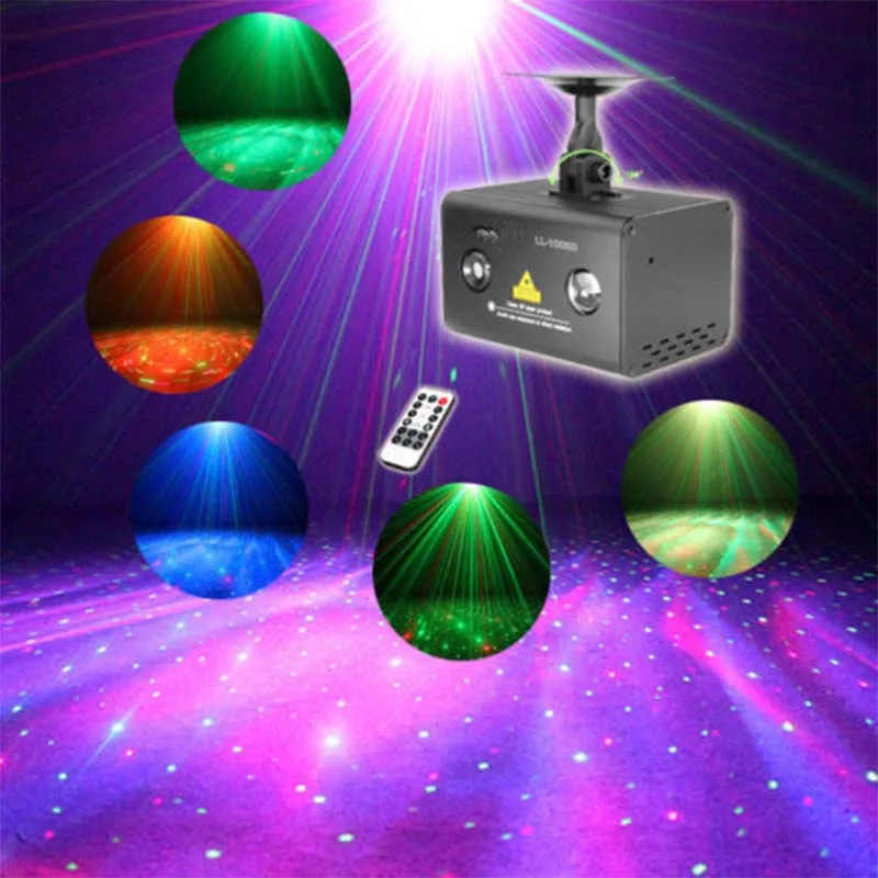 New RGB Stage Lighting Star Dots Laser 12 In 1 Pattern Projector DJ Disco Effect Party Wedding Holiday Club Bar Scanner Lighting