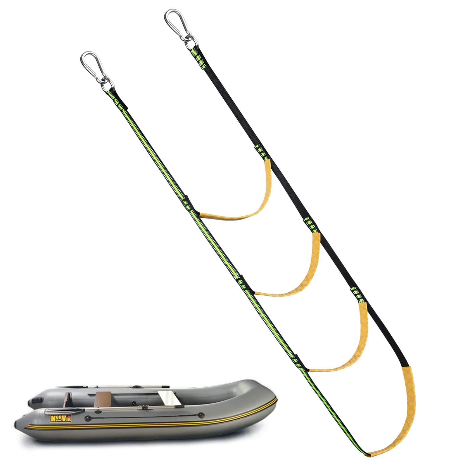

4 Step Boat Rope Ladder Boat Auxiliary Rope Ladders Folding Rope Ladder Portable Boarding Ladder For Iatable Boat Kayak