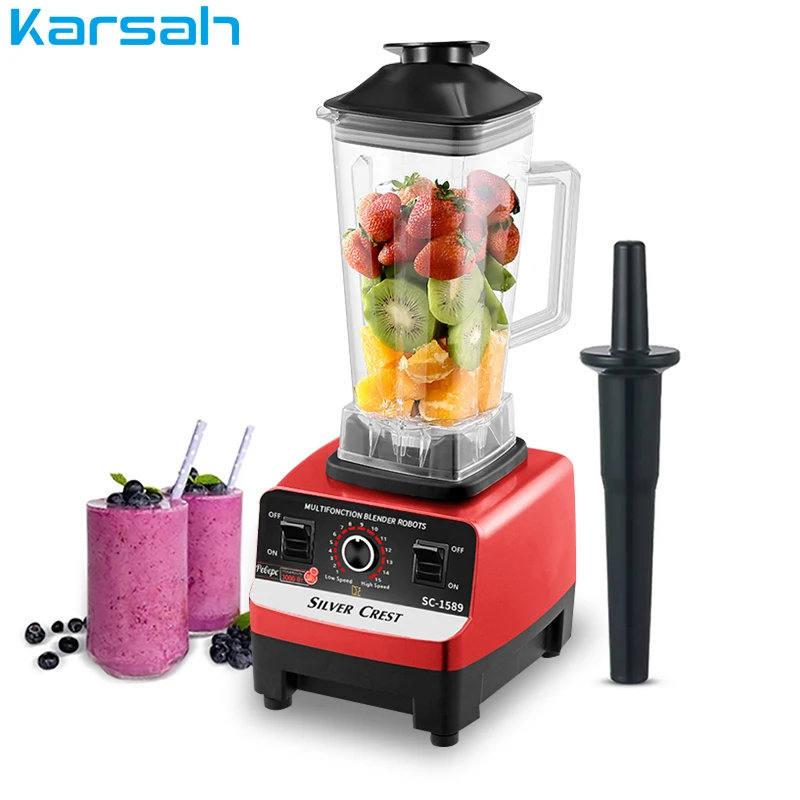 

Сверхмощный Электрический блендер коммерческого класса с таймером, блендер, миксер, соковыжималка, Многофункциональный комбайн для фрукто...