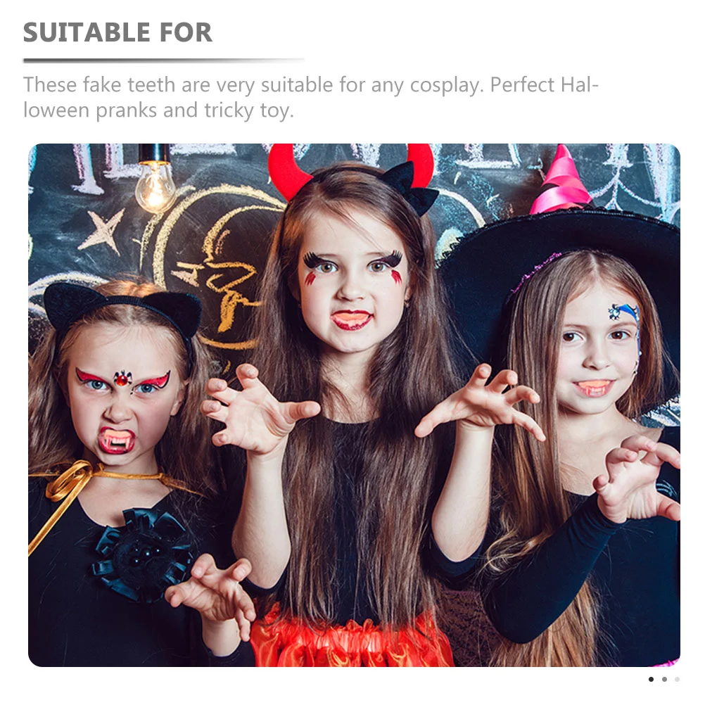 24 шт. протезы на Хэллоуин искусственные зубы уродливые костюмы игрушки из ПВХ для