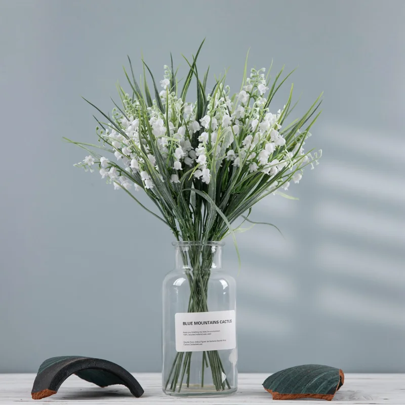 

Artificial Flowers Lily of The Valley Plastic Fake Flowers for Home Wedding Garden Decoration Bridal Bouquet Flores Artificiales