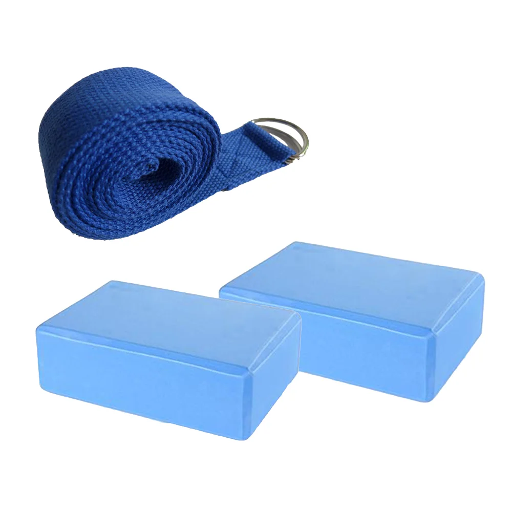 

Yoga Blocks and Strap Set High Density EVA Block Stretch Belt Improve Flexibility Fitness Supplies Accessories