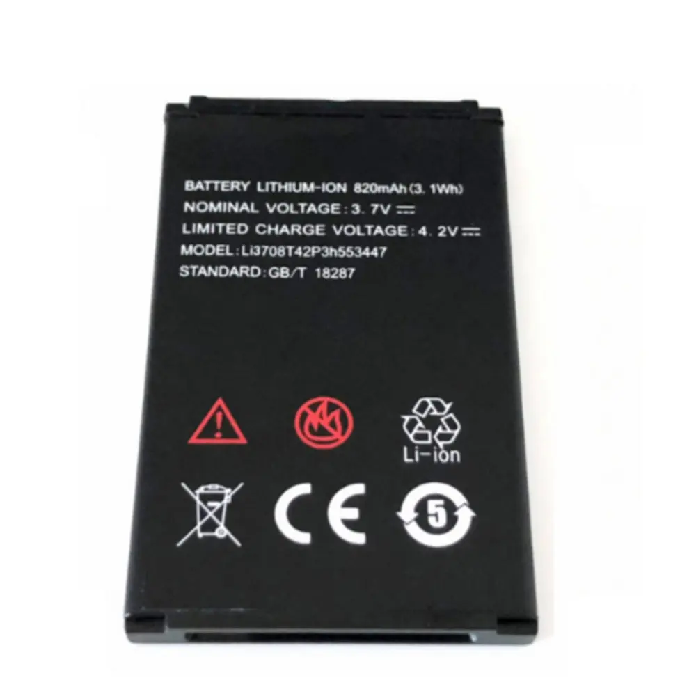 Аккумуляторная батарея Li3708T42p3h553447, 820 мАч, для мобильных телефонов ZTE Agent C70 C78 C88 E520 essp F160 N295 R250