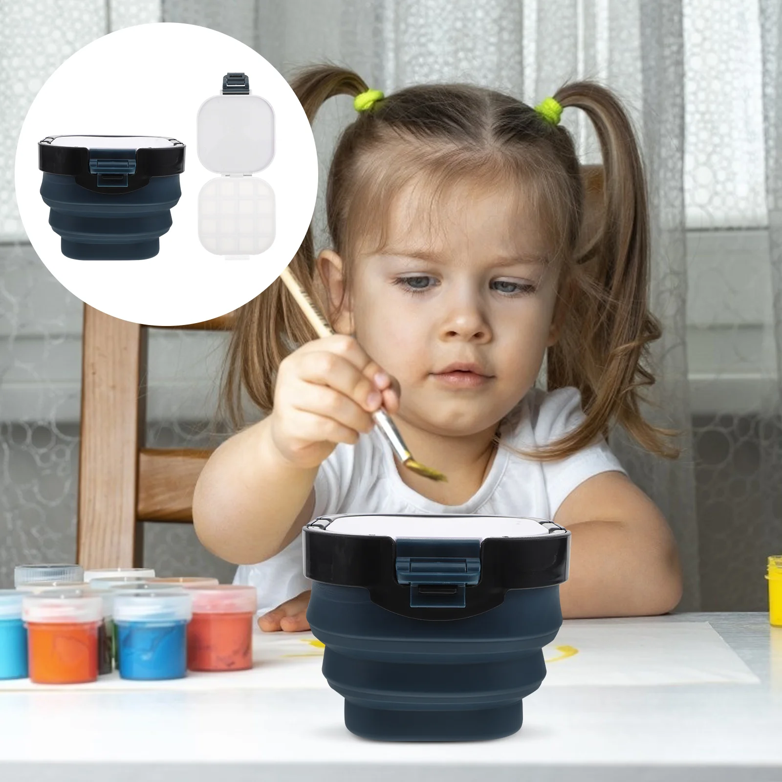 

Художественная щетка, раковина для художественной кисти с цветным смесителем, ведра для рисования для школьников и студентов на открытом в...