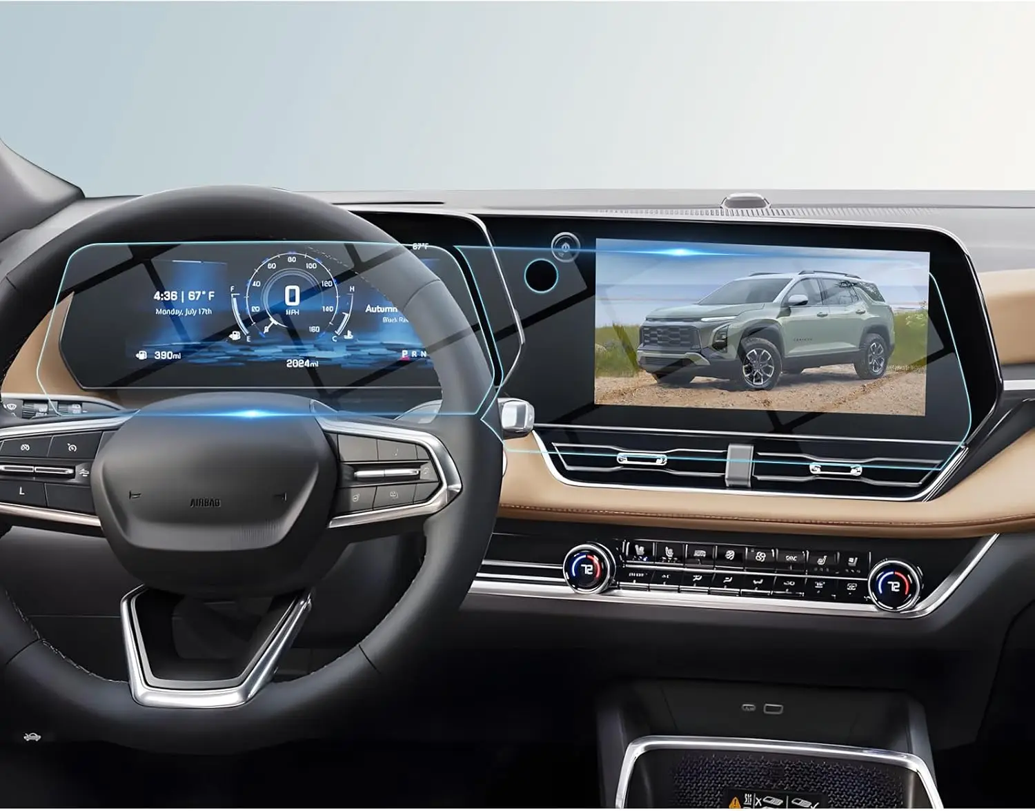 

Для Chevrolet Equinox 2024 2025 11,3 дюйма GPS-навигация закаленное стекло и защитная пленка для экрана приборной панели