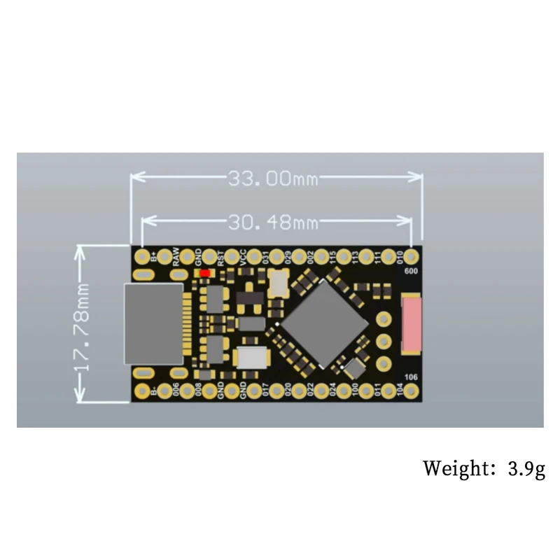 Плата разработки WAVGAT NRF52840, совместимая с Nice!Nano V2.0 Bluetooth Charging Management Pro NRF52840 (art.: 3920db736290c) - 3920db736290c